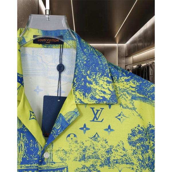 LOUIS VUITTON ルイヴィトン コピー 存在感抜群 プリント 半袖シャツ 軽量 通気性 2026春新作