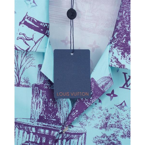 半袖シャツ 爽やか 配色美 シルエット綺麗 トレンド感 LOUIS VUITTON ルイヴィトン スーパーコピー