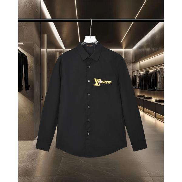 刺繍 長袖シャツ 上質生地 スマートライン 秋冬注目 LOUIS VUITTON ルイヴィトン スーパーコピー