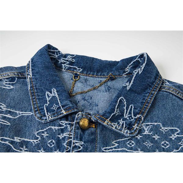 デニムジャケット 春秋 厚手 丈夫 ストリート 韓国風 人気 LOUIS VUITTON ルイヴィトン コピー