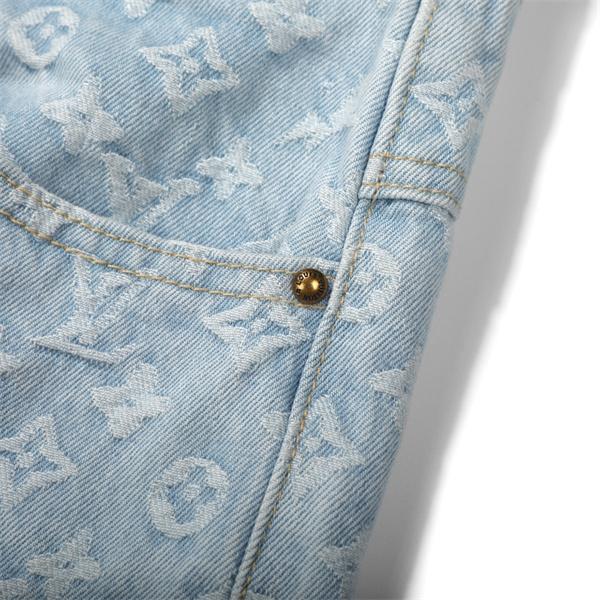 LOUIS VUITTON ルイヴィトン コピー デニムパンツ 春夏 ワイドジーンズ おしゃれ ゆったり