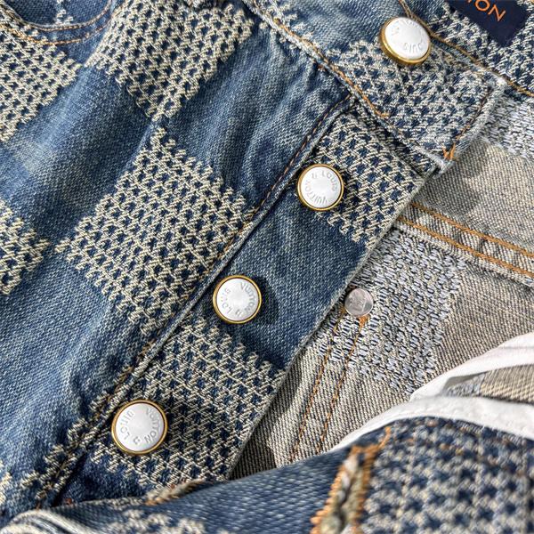 ジーンズ チェック柄 デニムパンツ 春秋 人気 トレンド LOUIS VUITTON ルイヴィトン コピー