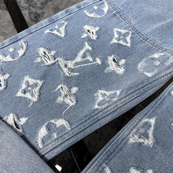 LOUIS VUITTON ルイヴィトン コピー デニムパンツ 春秋 ワイドジーンズ ゆったり 大きいサイズ