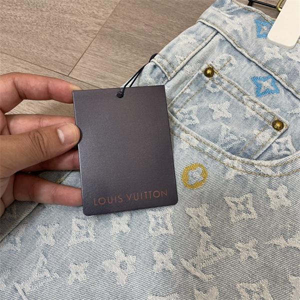 デニムパンツ 春夏 LOUIS VUITTON ルイヴィトン コピー ワイドパンツ 韓国風 ゆったり 人気 2026新作