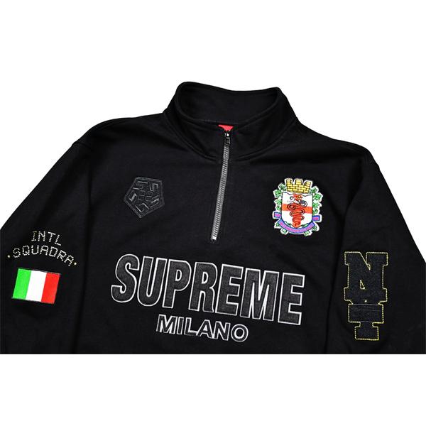 メンズ ハーフジップ スウェット 秋冬 すっきり印象 カジュアル SUPREME シュプリーム コピー