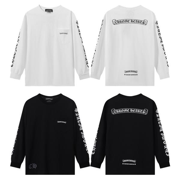 メンズ 長袖Tシャツ プリント 2026新作 存在感演出 人気 CHROME HEARTS クロムハーツ コピー
