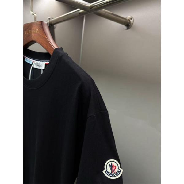 Tシャツ 半袖 クルーネック 滑らか素材 春夏 シンプル MONCLER モンクレール コピー