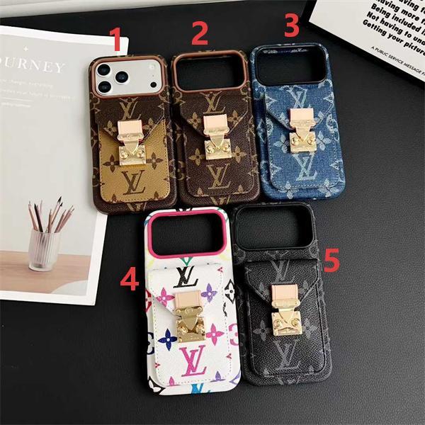 IPHONE17 ケース LOUIS VUITTON ルイヴィトン 偽物 ベルトモチーフ カード収納付  上品モデル