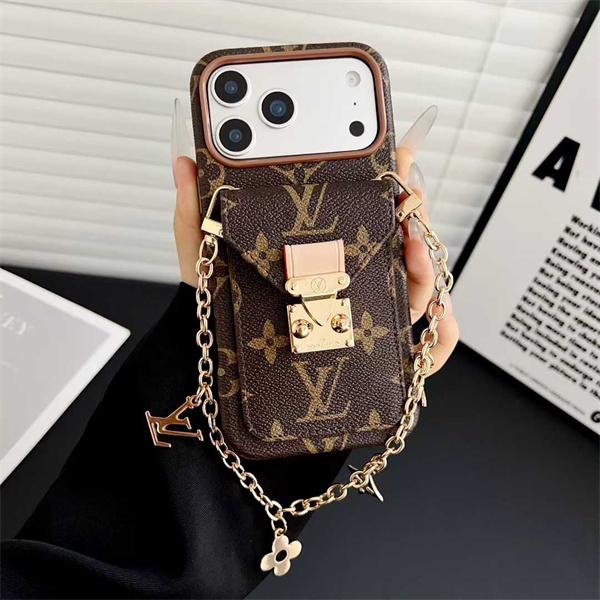IPHONE17 ケース LOUIS VUITTON ルイヴィトン 偽物 ベルトモチーフ カード収納付  上品モデル