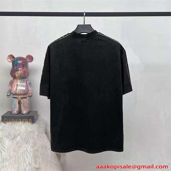 BALENCIAGA バレンシアガ コピー 半袖Tシャツ ヴィンテージ加工 オーバーサイズ トレンド仕様