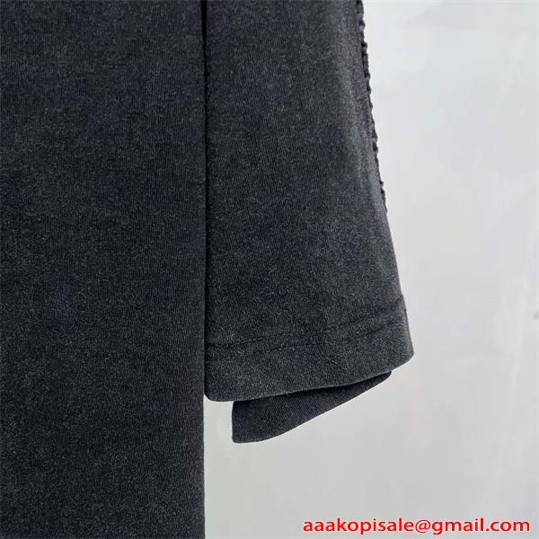 BALENCIAGA バレンシアガ コピー 半袖Tシャツ ヴィンテージ加工 オーバーサイズ トレンド仕様