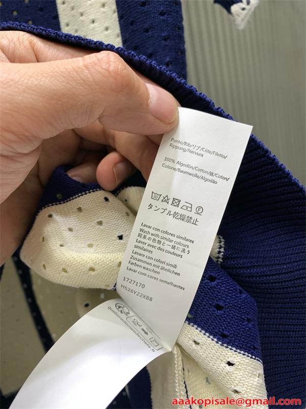 プレミアム LOEWE ロエベ コピー ニットポロシャツ ストライプ ハーフジップ 上品