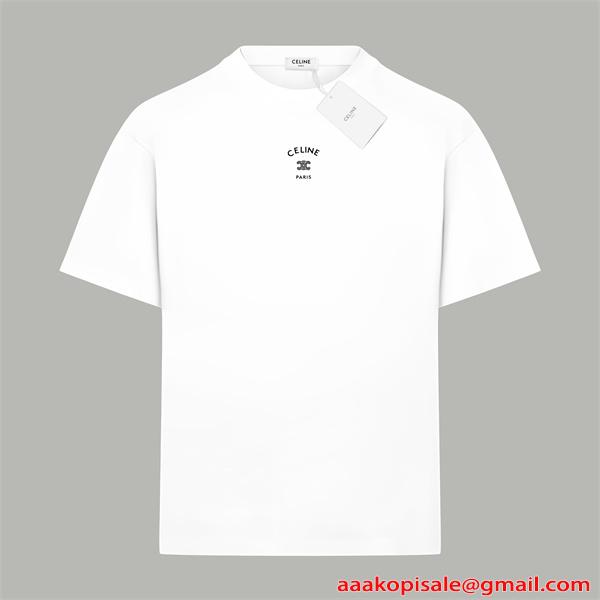 人気新作 ロゴTシャツ メンズ CELINE セリーヌ コピー 高級感 シンプル お洒落 トレンド