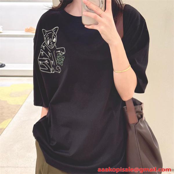 売れ筋 2026新作 半袖Tシャツ オーバーサイズ 着心地抜群 LOEWE ロエベ スーパーコピー