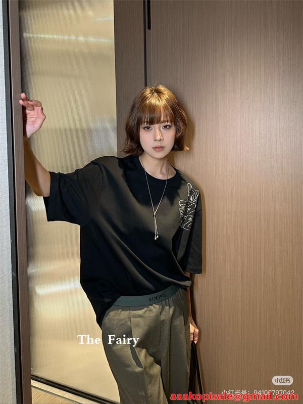 売れ筋 2026新作 半袖Tシャツ オーバーサイズ 着心地抜群 LOEWE ロエベ スーパーコピー