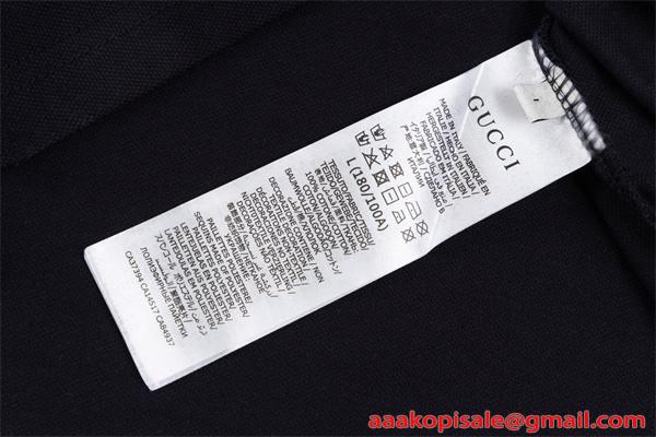 話題沸騰 GUCCI グッチ コピー 注目モデル メンズポロシャツ 半袖 Vネックデザイン