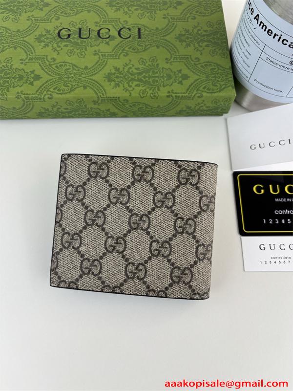 GUCCI グッチ スーパーコピー 話題沸騰 洗練モノグラム 二つ折り財布 メンズ コンパクト