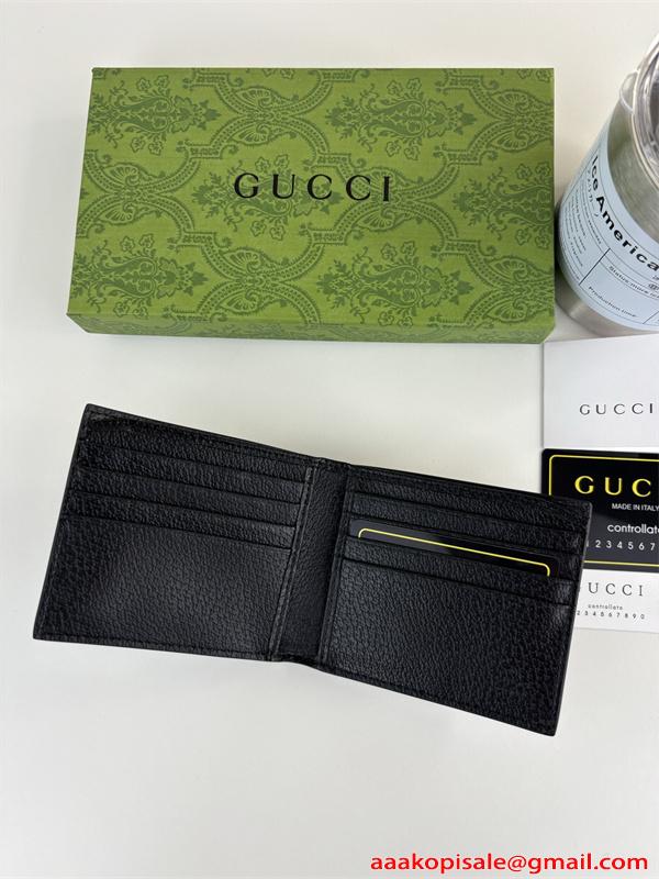 GUCCI グッチ スーパーコピー 話題沸騰 洗練モノグラム 二つ折り財布 メンズ コンパクト