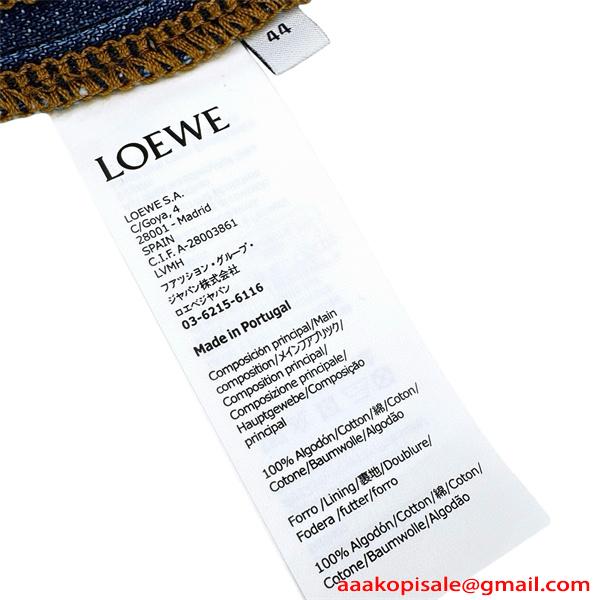 LOEWE ロエベ スーパーコピー デニム半袖シャツ メンズ ヴィンテージ風 カジュアル 夏服