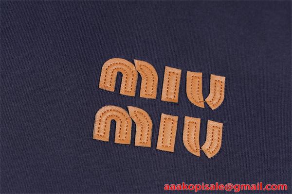 パーカー フルジップ フード付き 刺繍ロゴ 保温裏毛 春秋トップス MIUMIU ミュウミュウ コピー