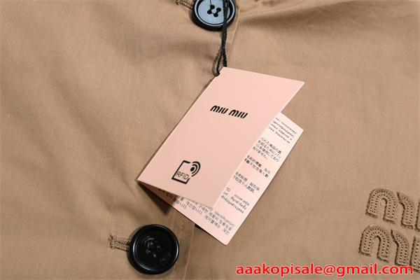 MIUMIU ミュウミュウ コピー ジャケット スタンドカラー 軽量防風 シンプル 春秋コート