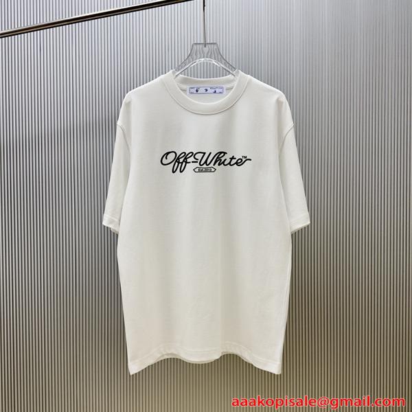 半袖Tシャツ Off-White オフホワイト コピー ストリート プリント 柔らか素材 カジュアル 夏服