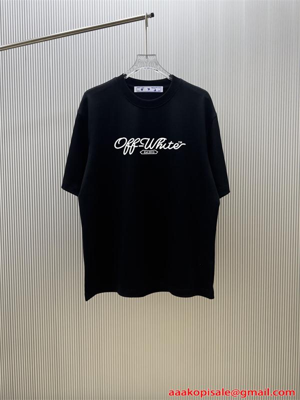 半袖Tシャツ Off-White オフホワイト コピー ストリート プリント 柔らか素材 カジュアル 夏服