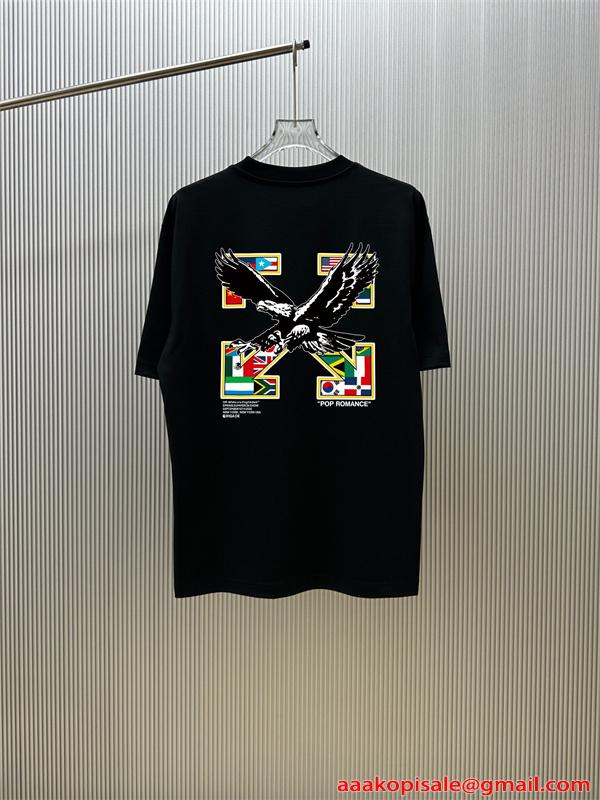 半袖Tシャツ 個性デザイン Off-White オフホワイト コピー ゆったり カジュアル 夏トップス
