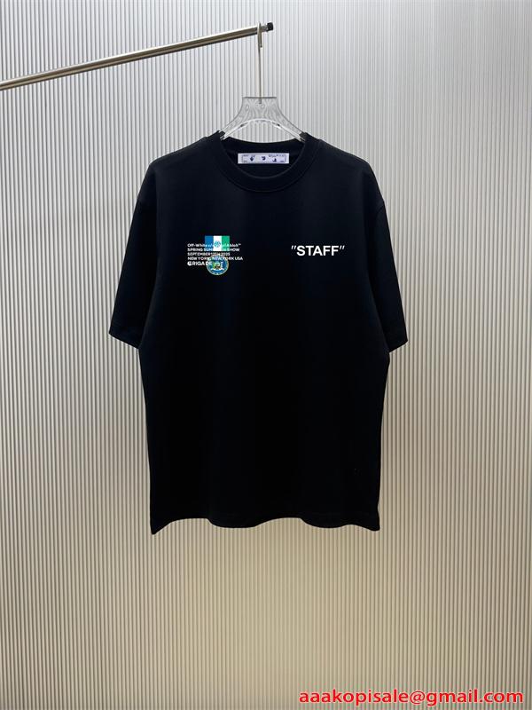 半袖Tシャツ 個性デザイン Off-White オフホワイト コピー ゆったり カジュアル 夏トップス