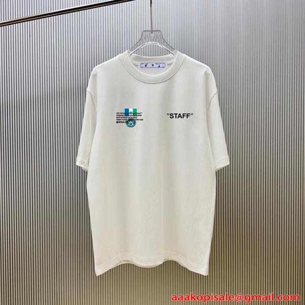 半袖Tシャツ 個性デザイン Off-White オフホワイト コピー ゆったり カジュアル 夏トップス