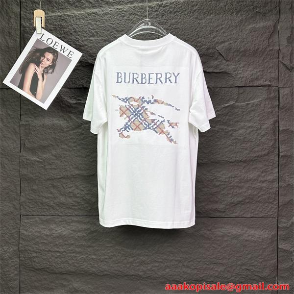 話題商品 半袖Tシャツ BURBERRY バーバリー コピー プリント 滑らか生地 ストリートトップス