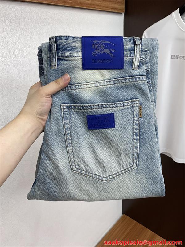 BURBERRY バーバリー コピー 熱売アイテム デニムパンツ プリント 2026新作 ワイドシルエット