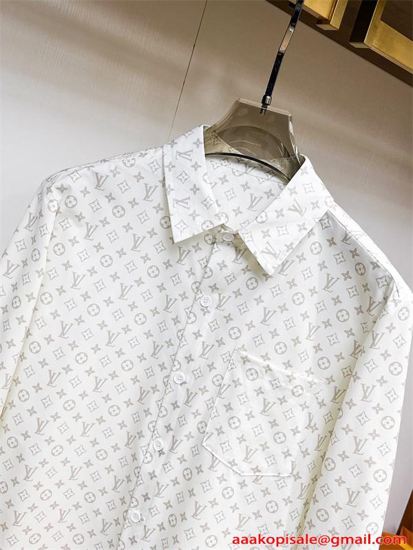 注目人気 LOUIS VUITTON ルイヴィトン コピー 長袖シャツ 胸ポケット仕様 ソフト素材 デイリー