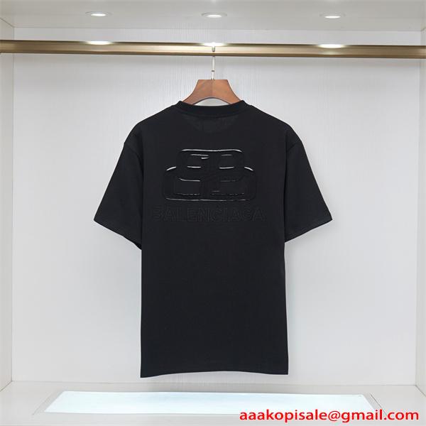 BALENCIAGA バレンシアガ コピー 2026新作 話題モデル 半袖Tシャツ プリント 柔軟素材 トレンド