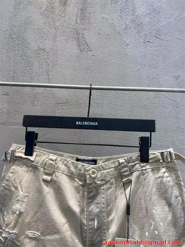 話題商品 BALENCIAGA バレンシアガ スーパーコピー カーゴショートパンツ 多ポケット ミリタリー 夏ボトムス