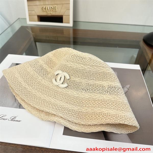 CHANEL シャネル コピー 注目モデル バケットハット レディース 編み込み 上品 サマーハット