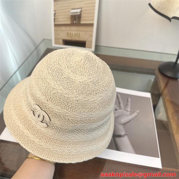 CHANEL シャネル コピー 注目モデル バケットハット レディース 編み込み 上品 サマーハット