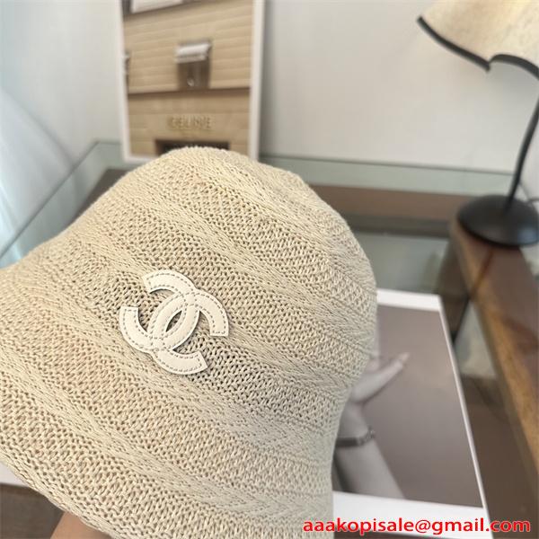 CHANEL シャネル コピー 注目モデル バケットハット レディース 編み込み 上品 サマーハット