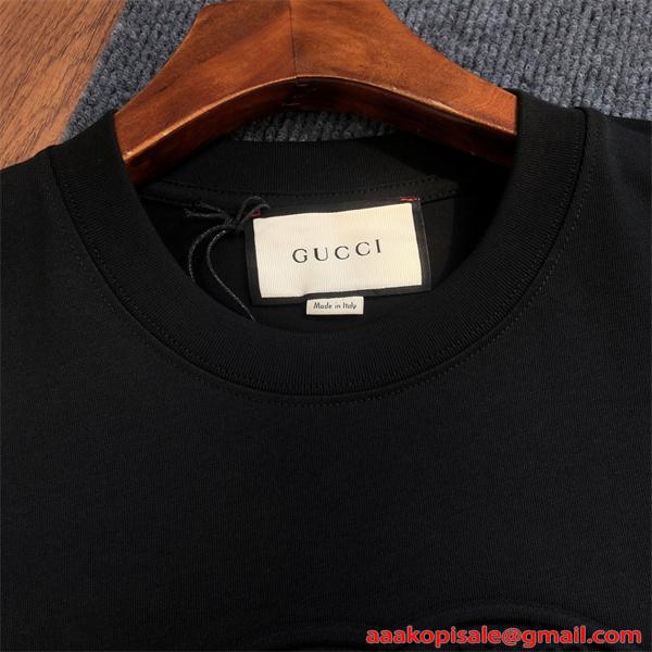 2026新作 人気爆発 半袖Tシャツ エンボス クルーネック カジュアル GUCCI グッチ コピー