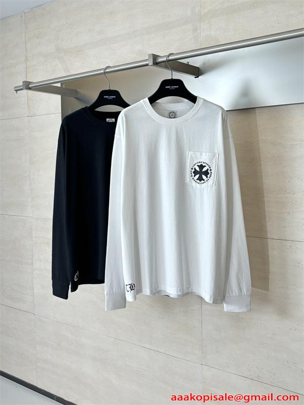 CHROME HEARTS クロムハーツ スーパーコピー 新作 ブラック ミニロゴ トレンドスタイル 半袖Tシャツ