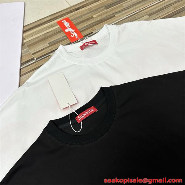 SUPREME シュプリーム コピー トレンド席巻 ブラック 2026新作 オーバーサイズ ストリート 半袖Tシャツ