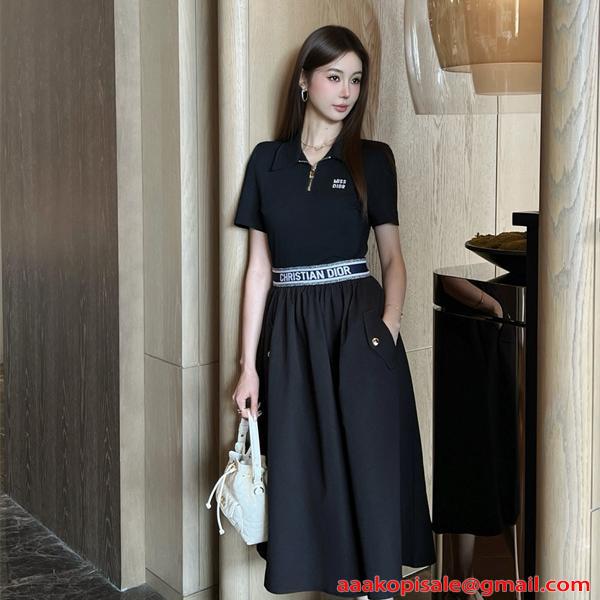 人気 ブラック エレガント 都会系 レディース ワンピース DIOR ディオール コピー  