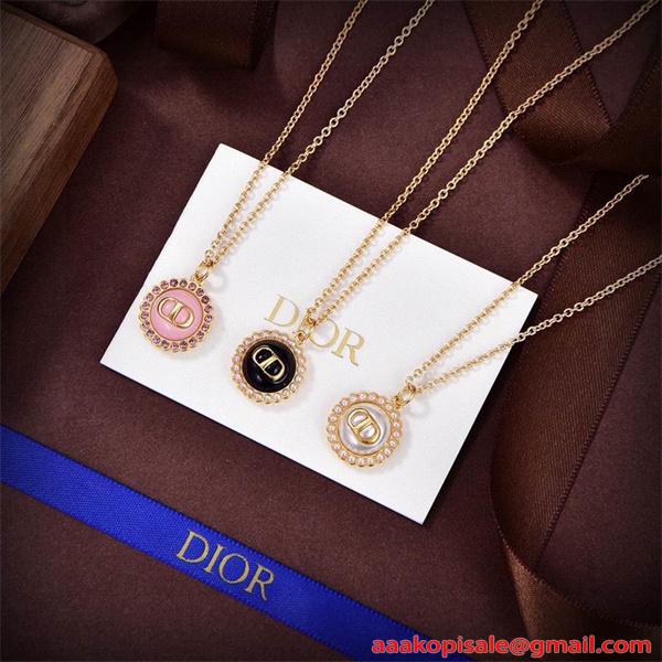 新登場 ラインストーン装飾 DIOR ディオール コピー エレガント レディース ネックレス