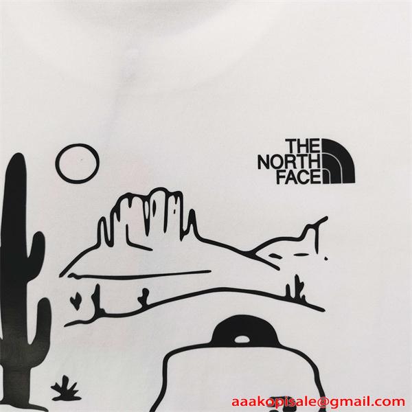 THE NORTH FACE ザノースフェイス コピー 人気高騰 ホワイト ベーシックデザイン シンプルカジュアル Tシャツ