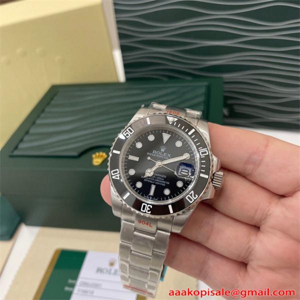高評価継続 サブマリーナー ブラックダイアル ROLEX ロレックス スーパーコピー スサブマリーナー クラシック メンズ 自動巻き機械式 40mm  腕時計