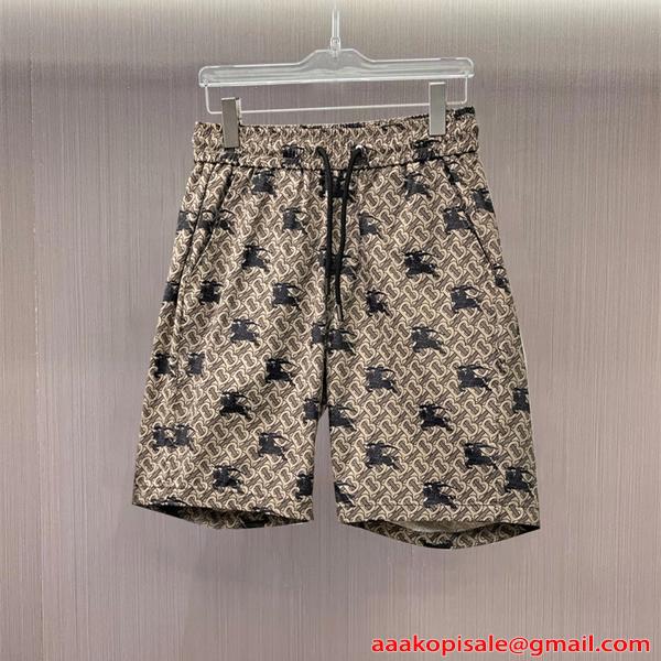 売れ筋継続 ベージュ モノグラム ラグジュアリー BURBERRY バーバリー スーパーコピー カジュアル ショートパンツ