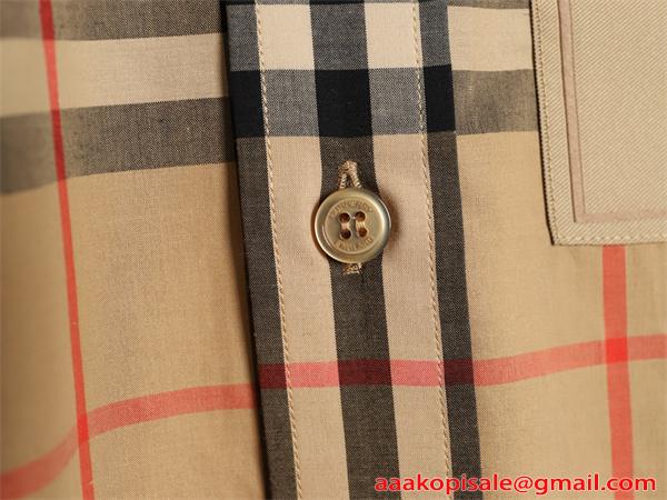 トレンド上昇 ベージュ チェック柄 BURBERRY バーバリー スーパーコピー クラシック エレガンス 長袖シャツ