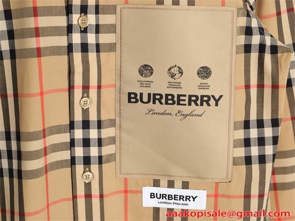 トレンド上昇 ベージュ チェック柄 BURBERRY バーバリー スーパーコピー クラシック エレガンス 長袖シャツ