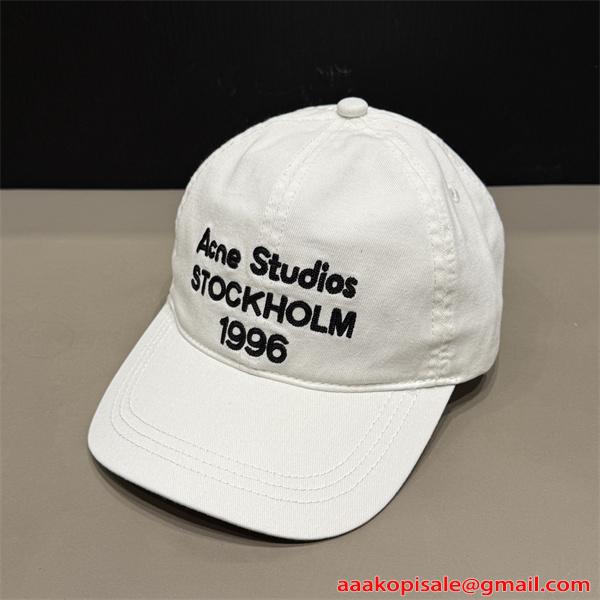 ACNE STUDIOS アクネ ストゥディオズ コピー 刺繍ロゴ キャップ コットン素材 シンプル 多色展開 ストリート