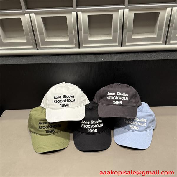 ACNE STUDIOS アクネ ストゥディオズ コピー 刺繍ロゴ キャップ コットン素材 シンプル 多色展開 ストリート